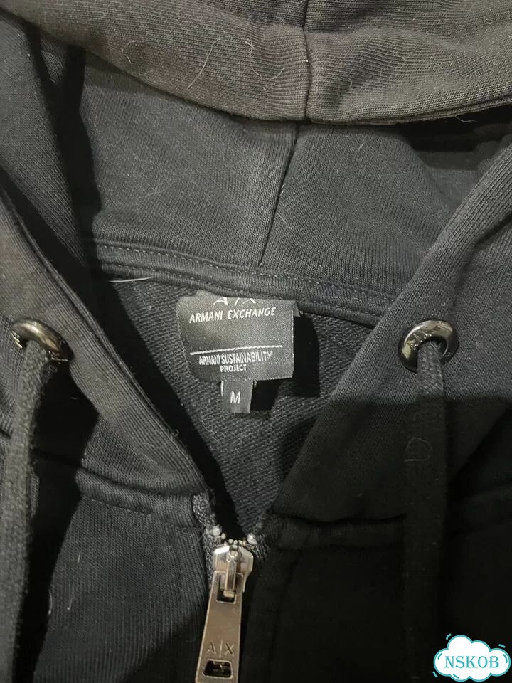 Зип худи Armani exchange черная фото 3