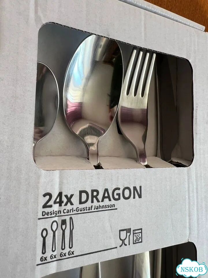 IKEA dragon набор приборов 24 предмета фото 3