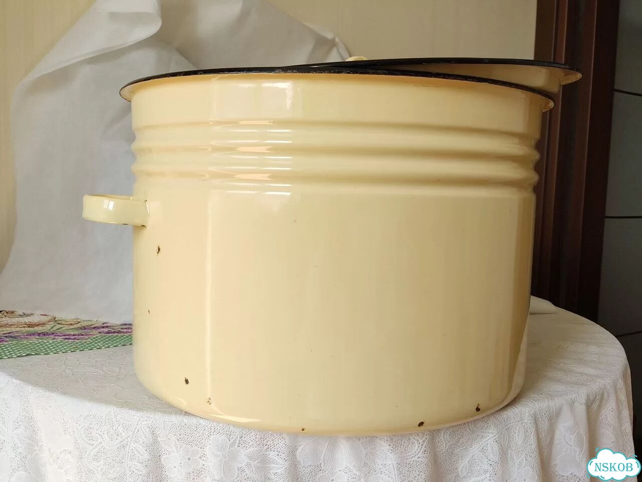 Кастрюля СССР 20/30л бак эмалированный большой фото 8
