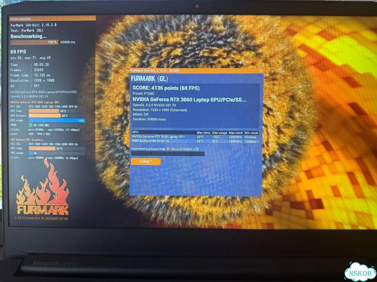 Игровой ноутбук lenovo idealpad gaming RTX3060 фото 6