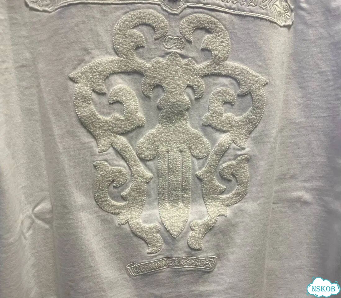 Футболка Chrome Hearts белая с вышивкой фото 2