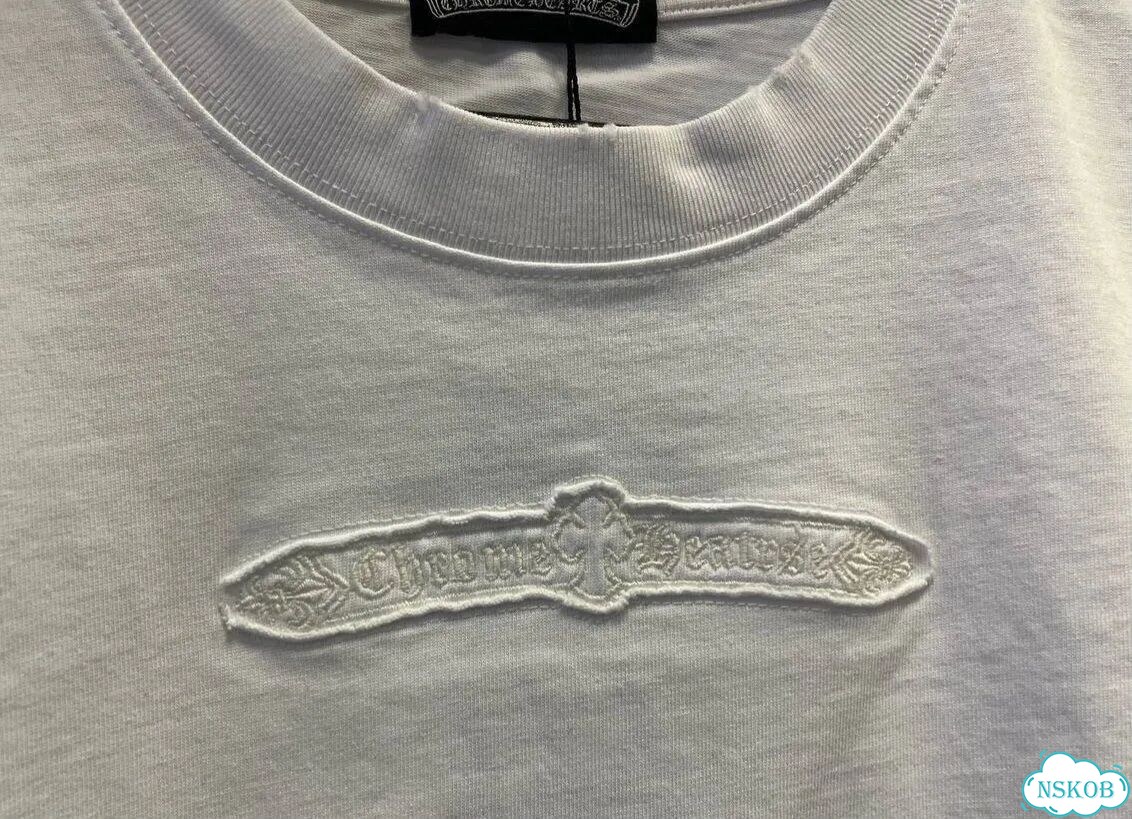 Футболка Chrome Hearts белая с вышивкой фото 4