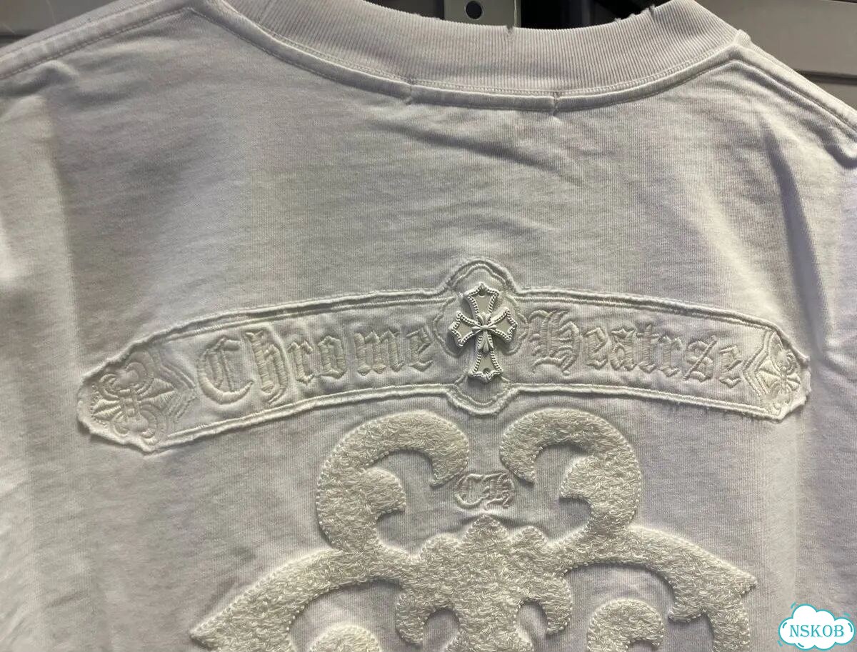 Футболка Chrome Hearts белая с вышивкой фото 5