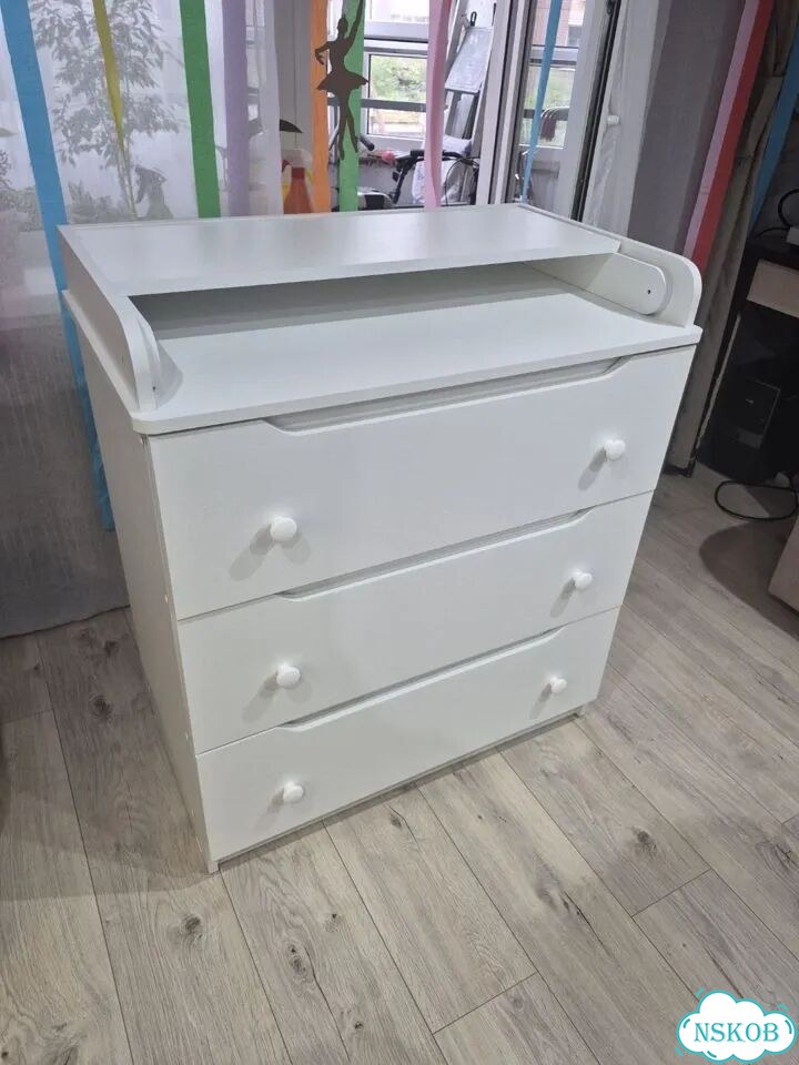 Комод белый Лдсп 3 ящика фото 1