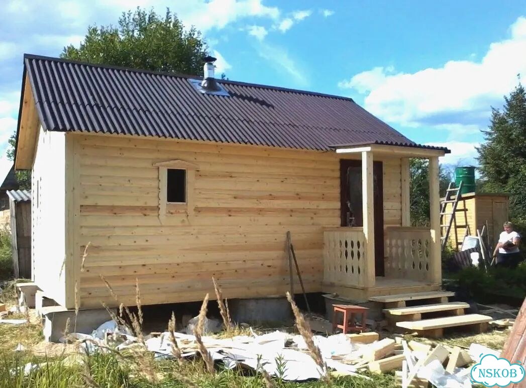 Пристройка к дому Баня Веранда Беседка Хозблок фото 10