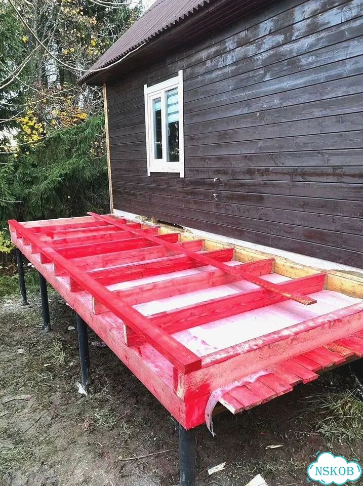 Пристройка к дому Баня Веранда Беседка Хозблок фото 6