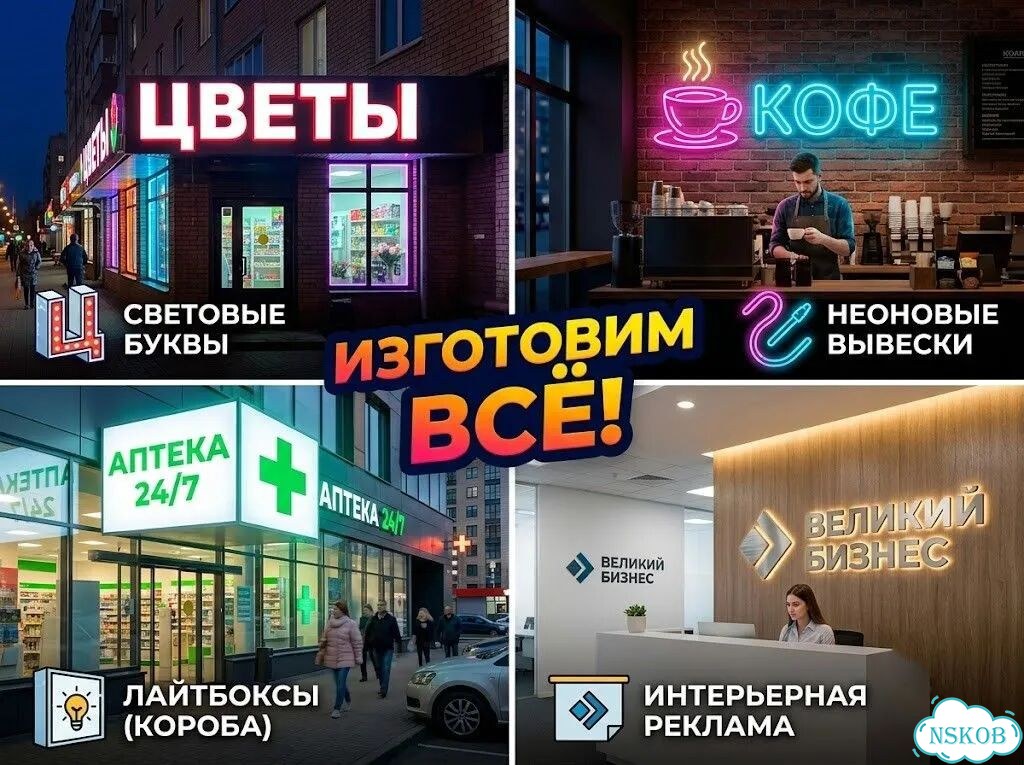 Рекламные вывески. Объемные буквы. Световые короба фото 2