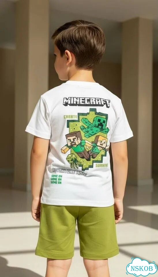 Minecraft Костюм футболка и шорты для мальчика фото 3