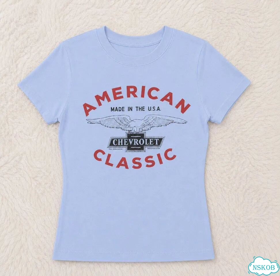 Футболка женская American Vintage голубая фото 1