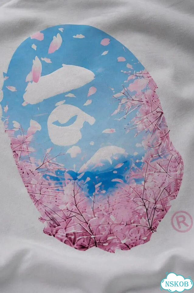 Майка Bape Sakura белая фото 2
