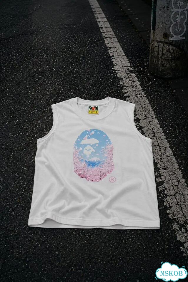 Майка Bape Sakura белая фото 3
