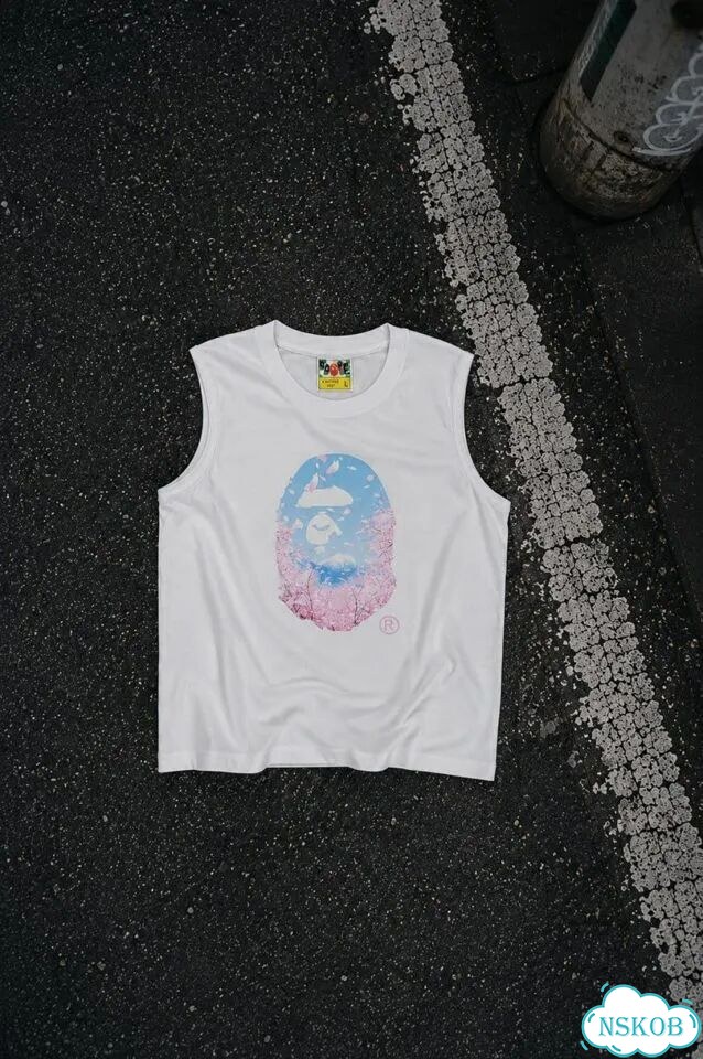 Майка Bape Sakura белая фото 4