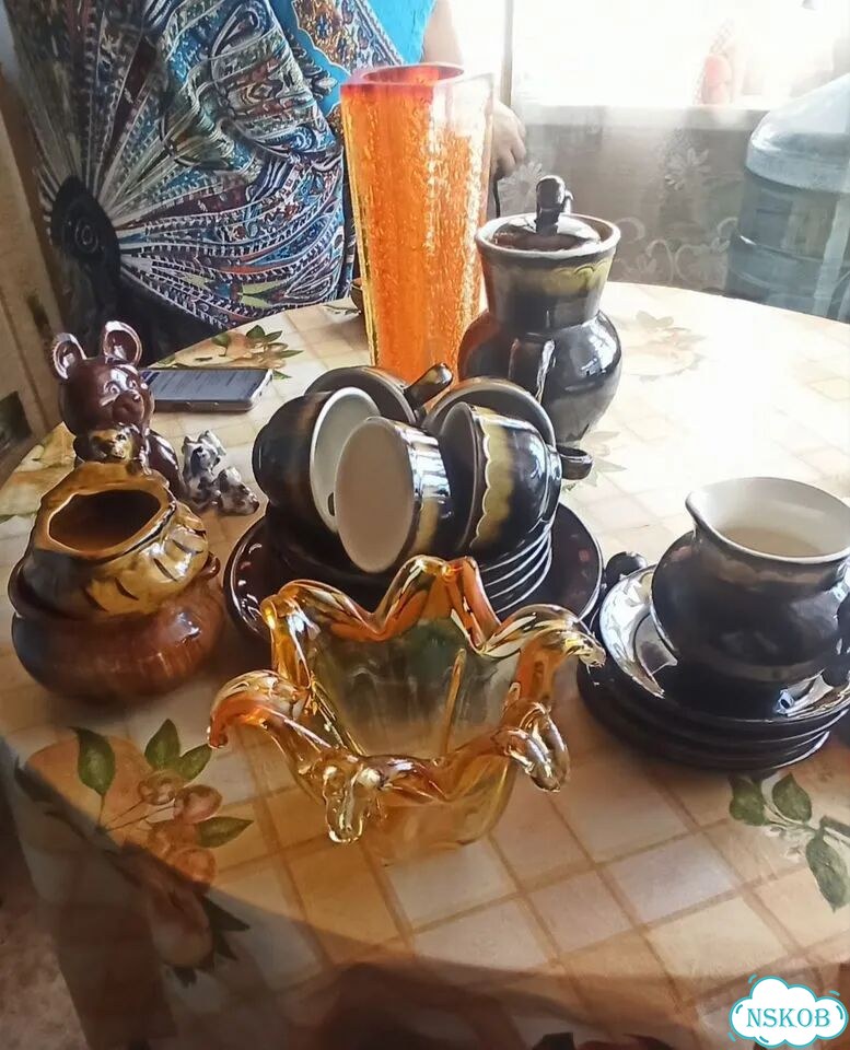 Винтаж, кофейный сервиз, ваза фото 1