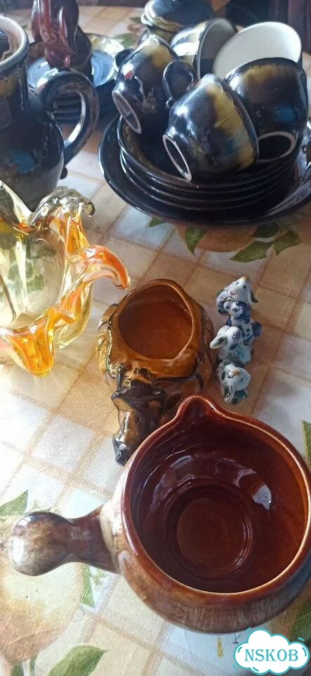 Винтаж, кофейный сервиз, ваза фото 5