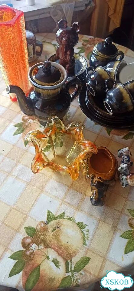Винтаж, кофейный сервиз, ваза фото 6