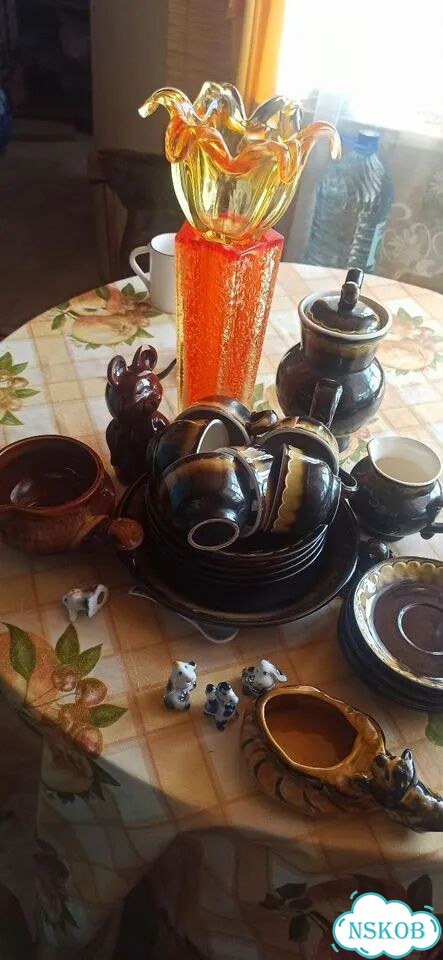 Винтаж, кофейный сервиз, ваза фото 9