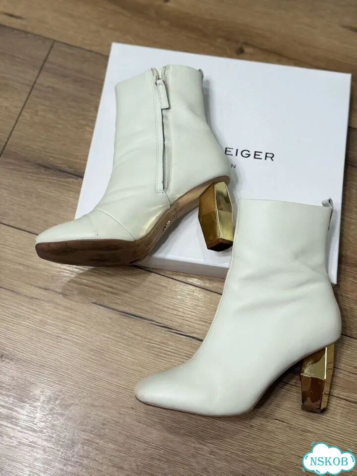 Ботильоны kurt geiger ekonika кожа белые фото 3