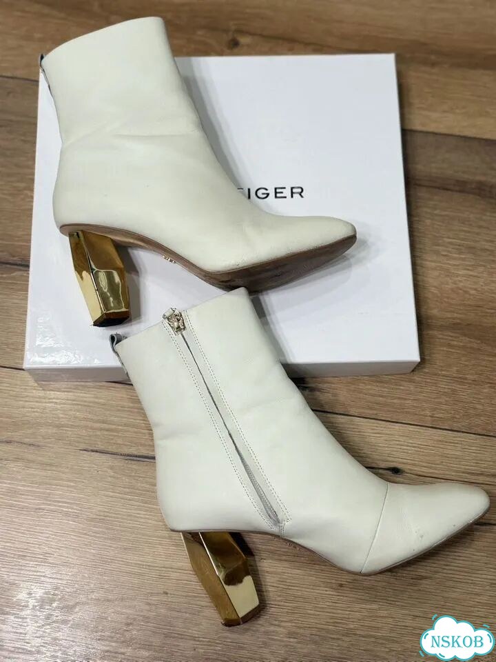 Ботильоны kurt geiger ekonika кожа белые фото 4