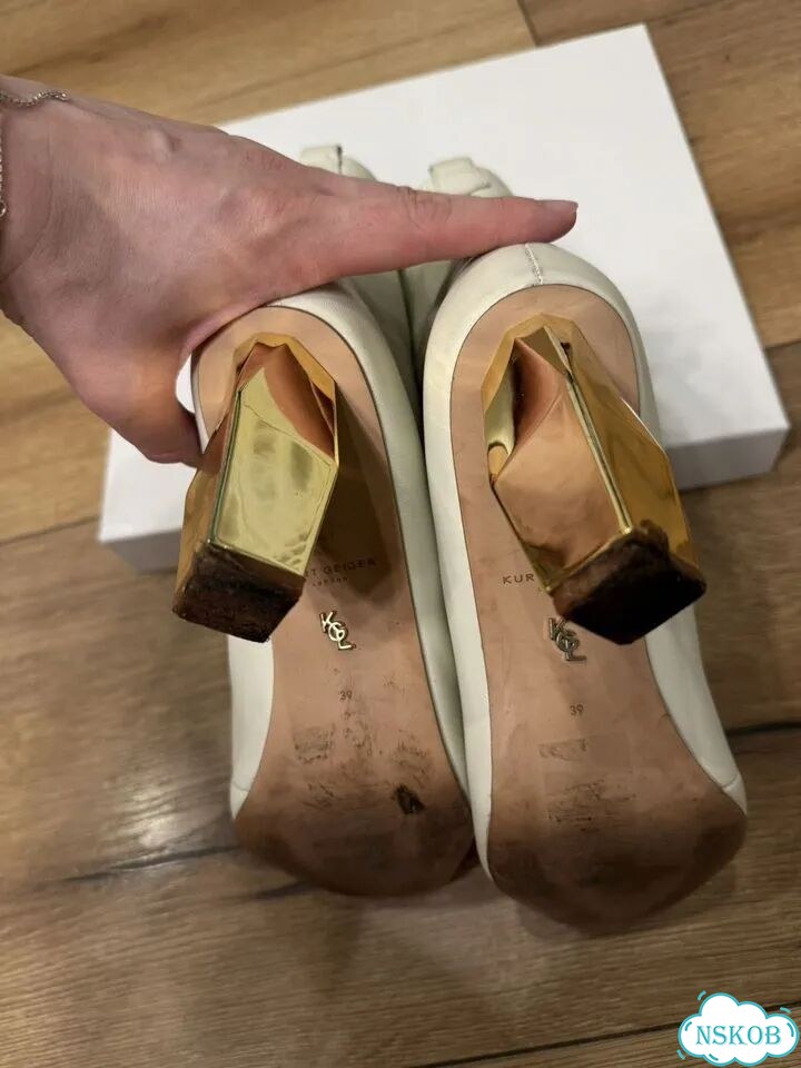 Ботильоны kurt geiger ekonika кожа белые фото 7