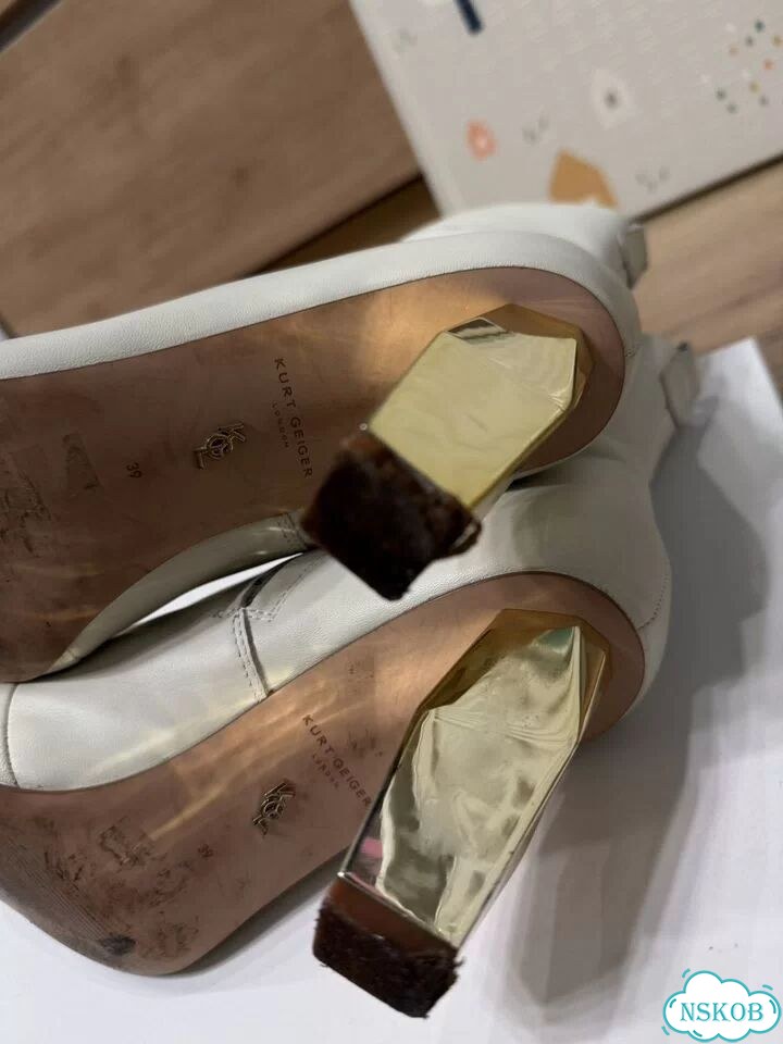 Ботильоны kurt geiger ekonika кожа белые фото 8