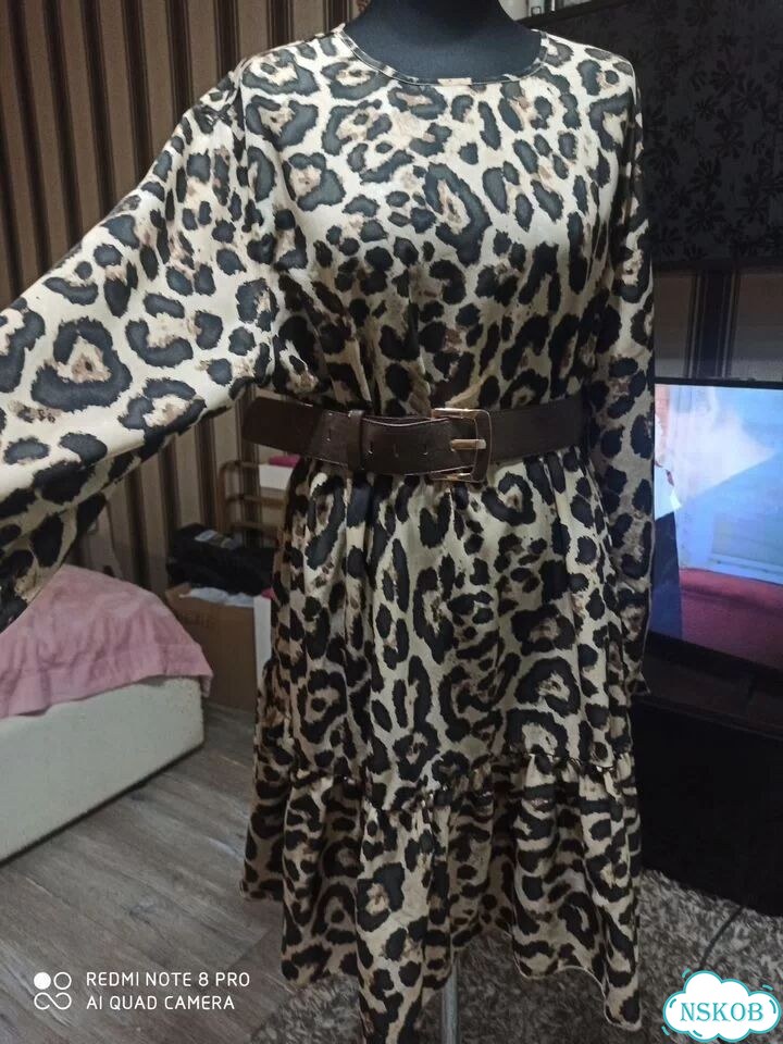 Платье leopard Shein 56 размер фото 2