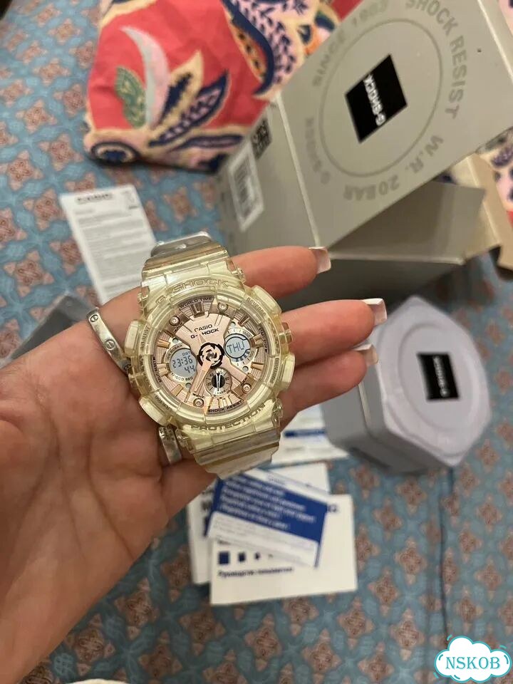 Часы casio g shock GMA S120 прозрачные фото 1