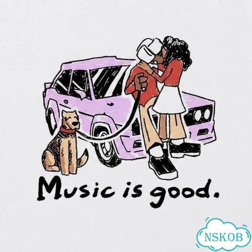 Футболка белая женская Music is good фото 2