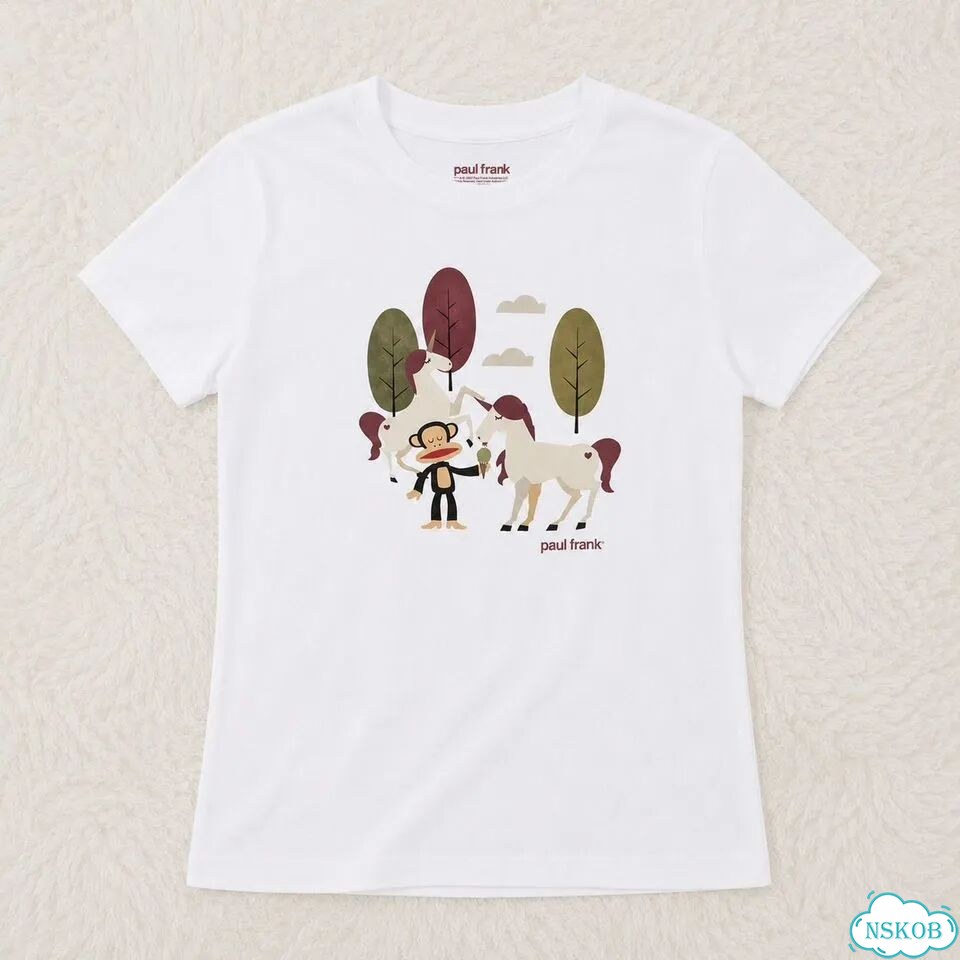 Paul Frank футболка белая с единорогами фото 1