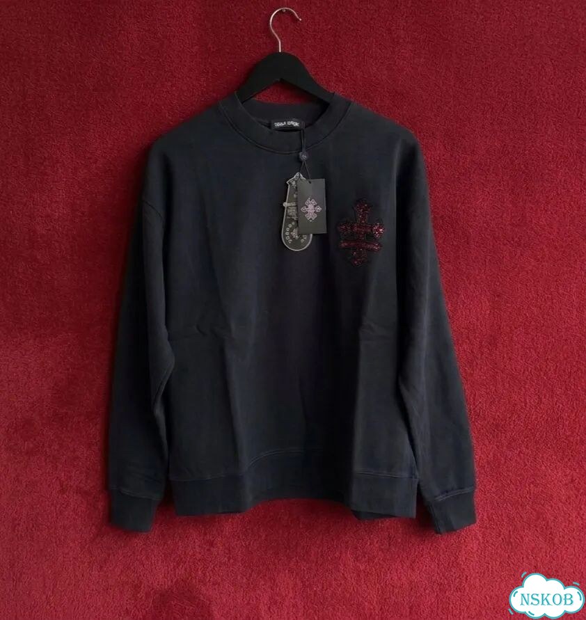 Chrome hearts лонгслив черный oversize фото 1