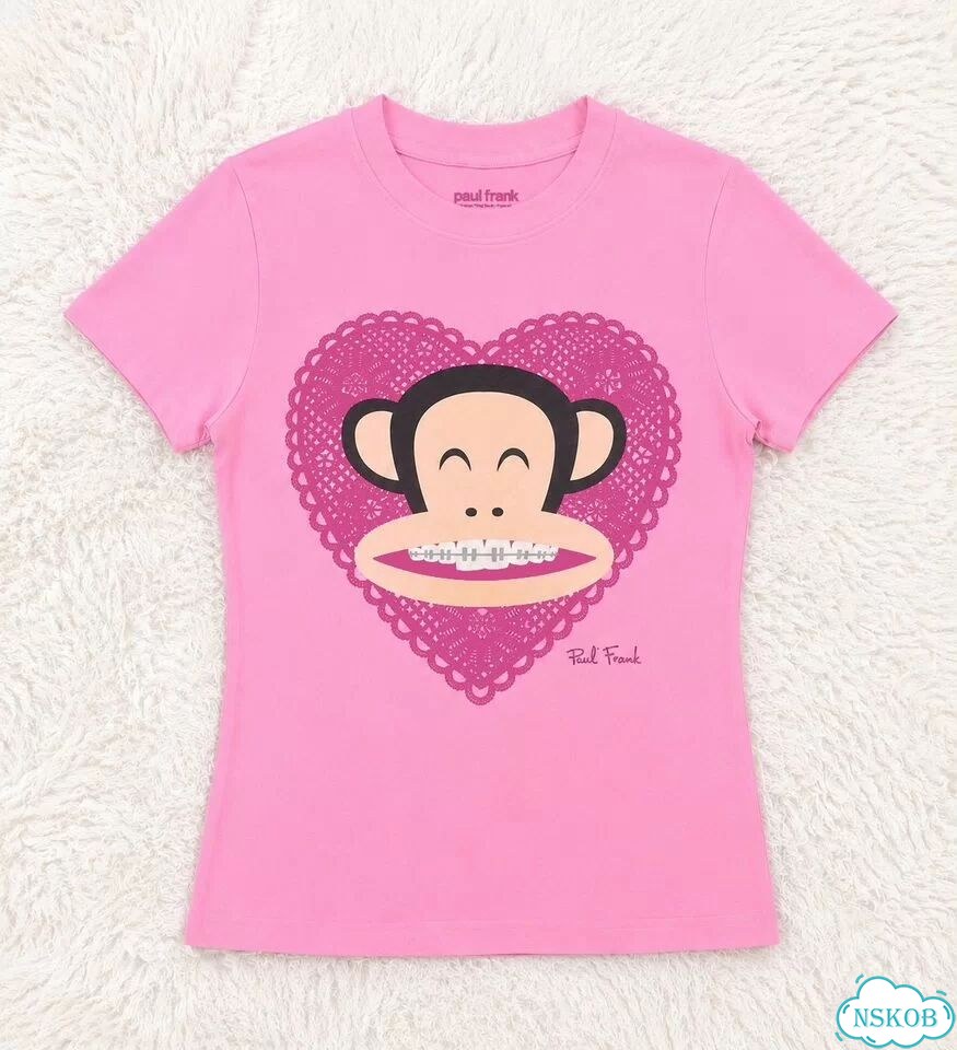 Футболка Paul Frank женская розовая сердечко фото 1