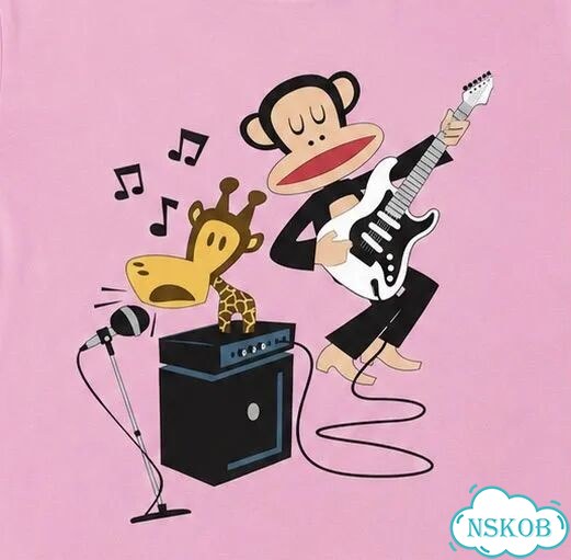 Paul Frank футболка розовая гитара фото 2