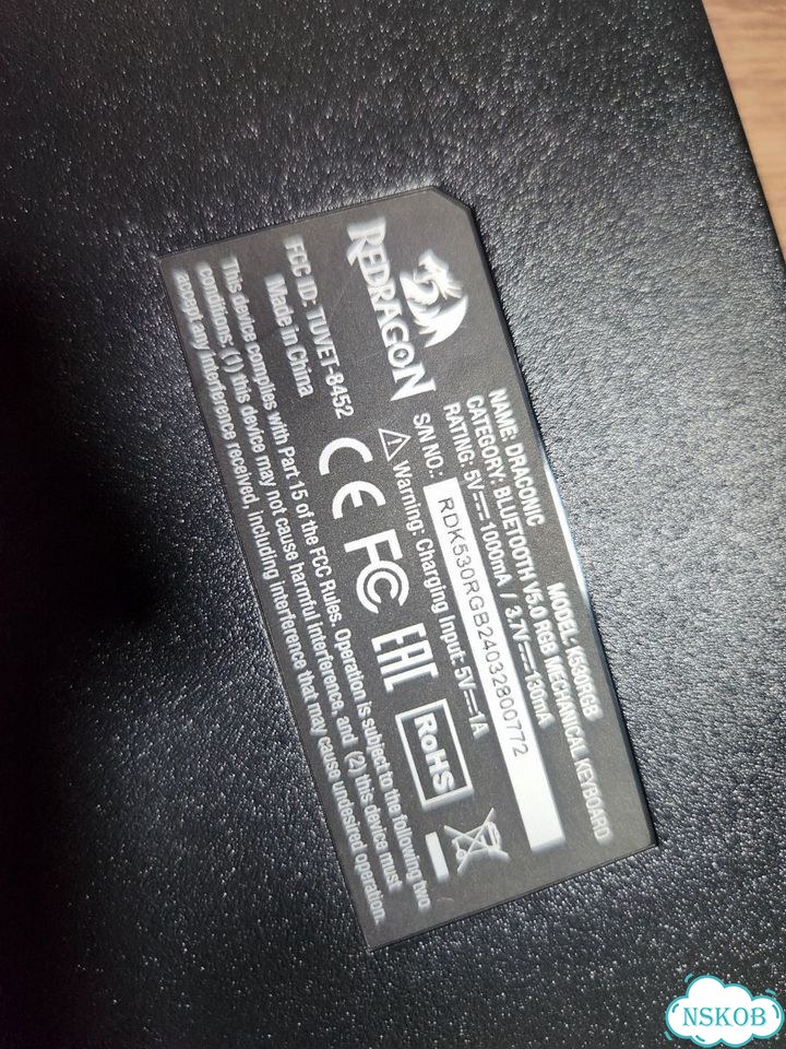 Клавиатура Redragon Draconic K530rgb фото 4