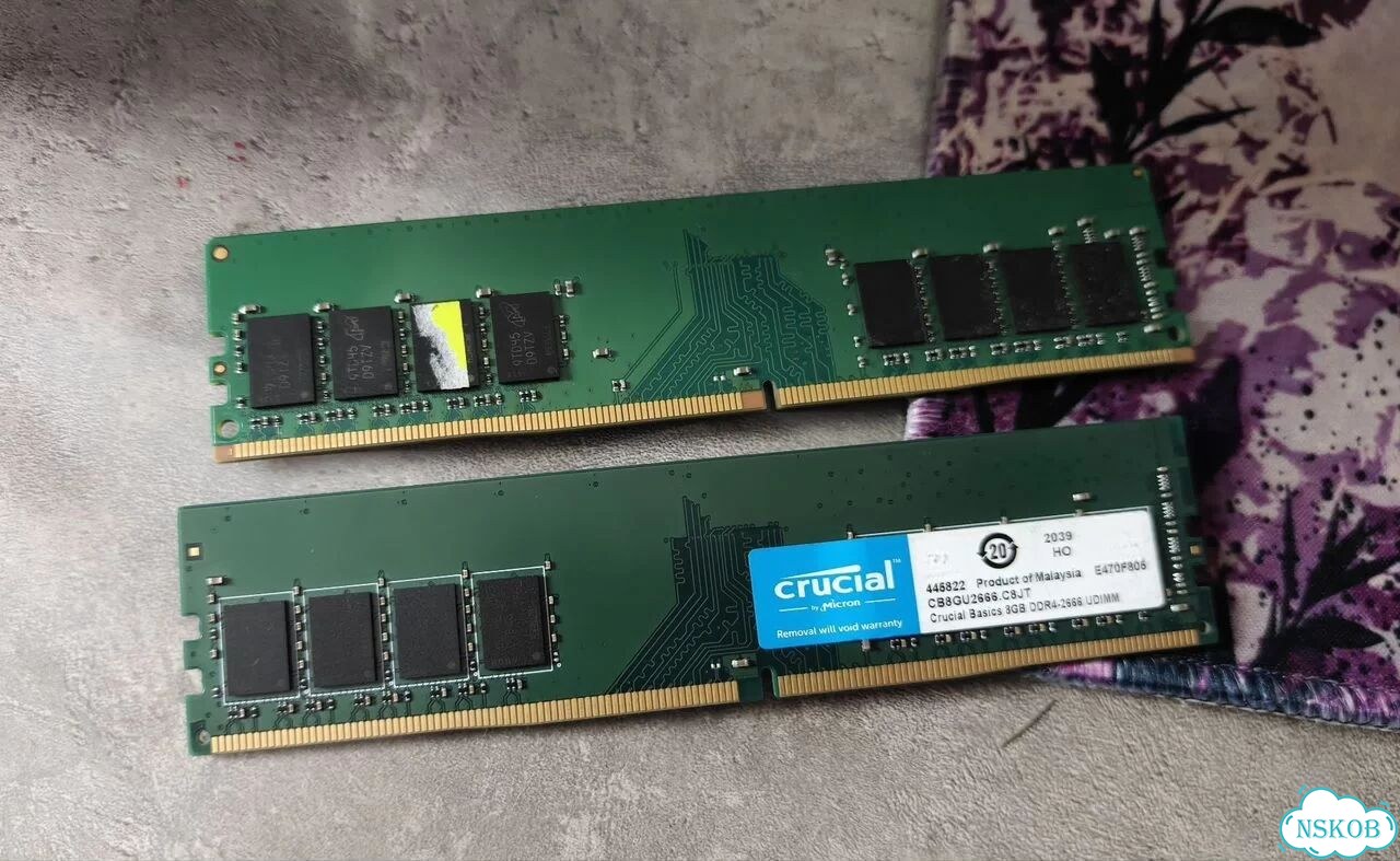 DDR4 16gb (2 x 8gb ) crucial 2666mhz фото 1