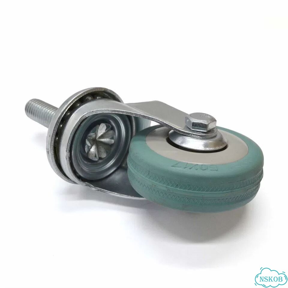 RSI936050 Колесо поворотное D50 мм, болт М10, 25 кг, серая резина фото 3