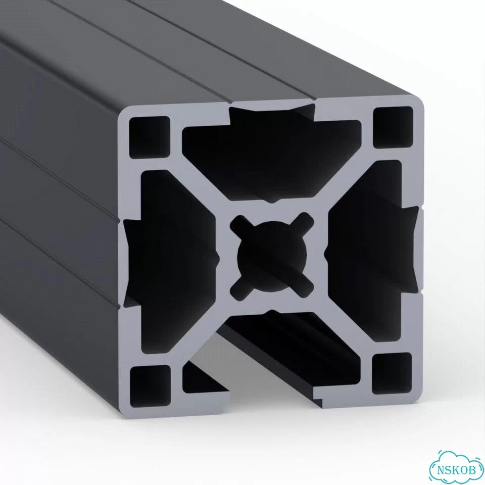 OB-3030-3С-RAL9005 Профиль конструкционный алюминиевый (Черный) закрытый с 3 сторон фото 1