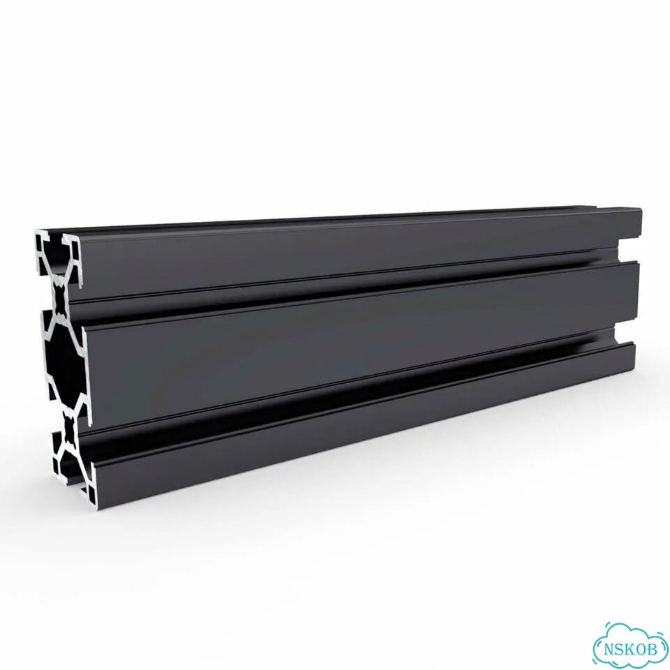 OB-3060-black Профиль 30х60 мм. Паз 8 мм (Черный анодированный) фото 5