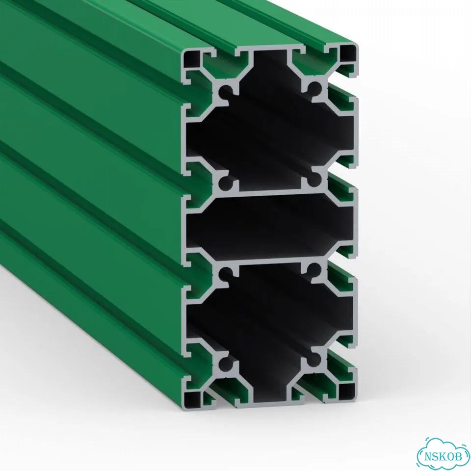 OB-80160-RAL6005 Профиль 80х160 мм. Паз 8 мм (Темно-зеленый) фото 1