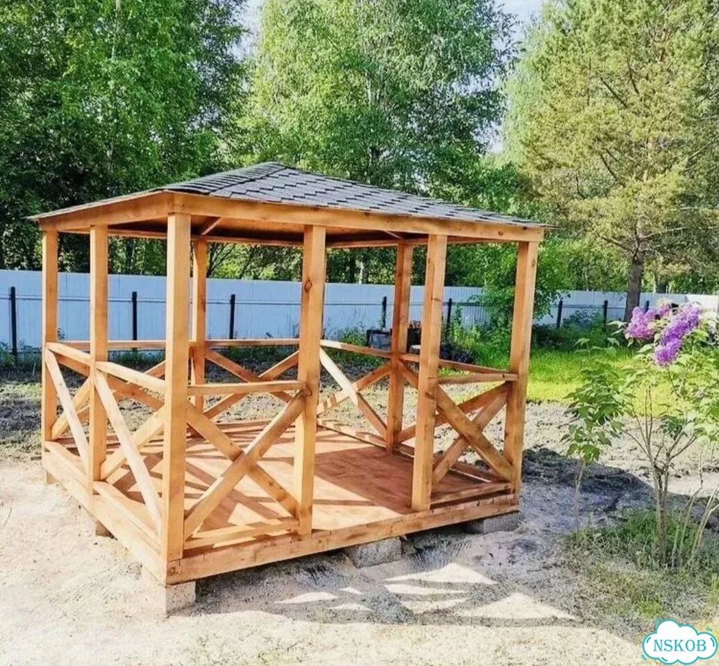 Строительство террас, веранд и беседок – дачные постройки фото 6