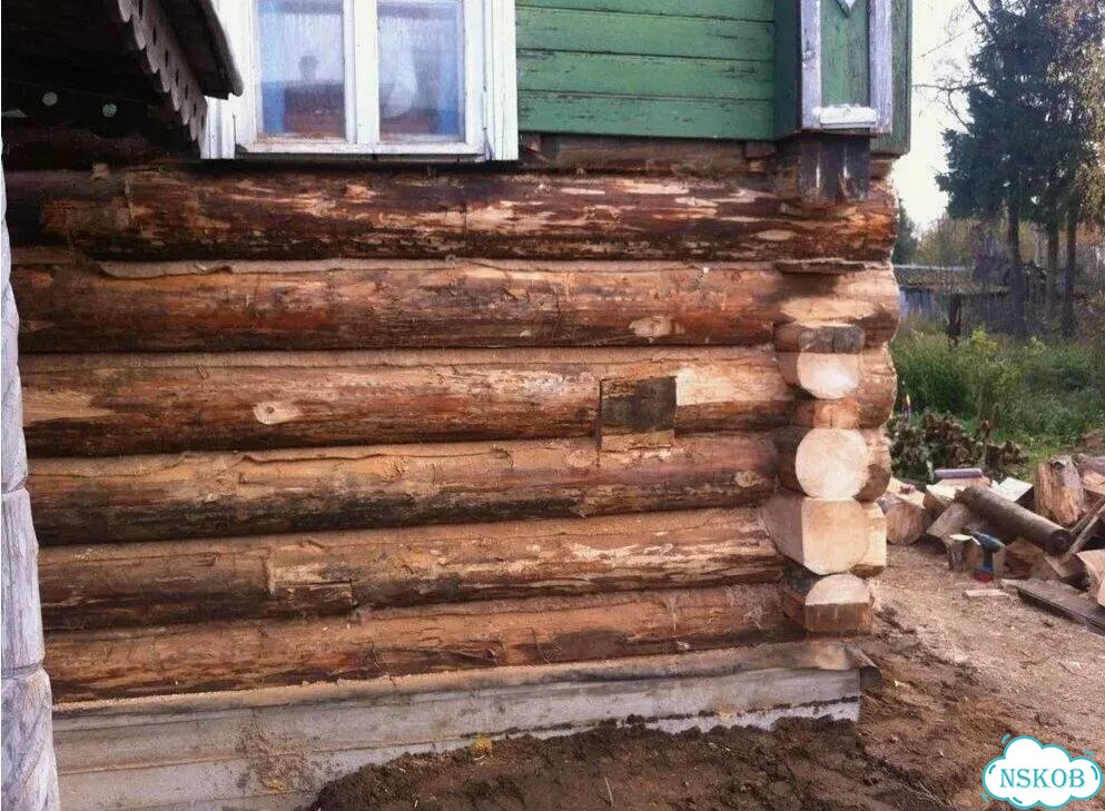 Замена нижних венцов деревянного дома – ремонт сруба фото 4