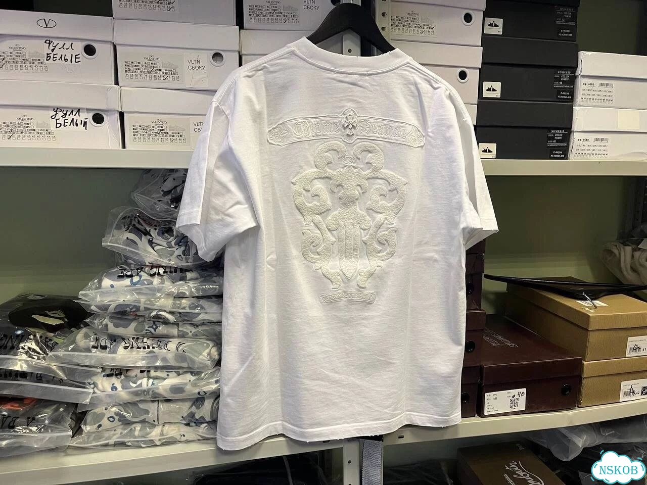 Футболка Chrome Hearts белая фото 1