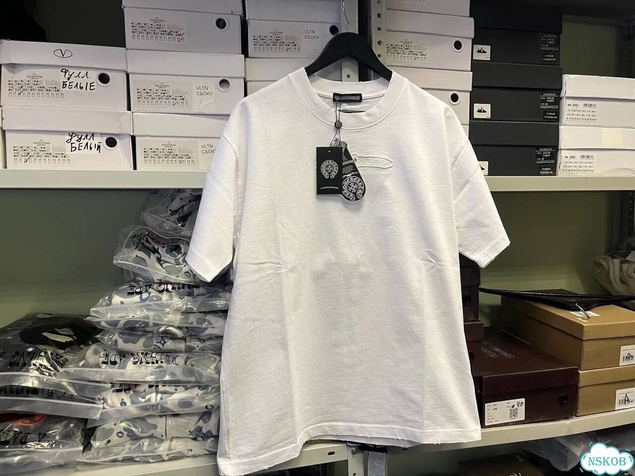Футболка Chrome Hearts белая фото 10
