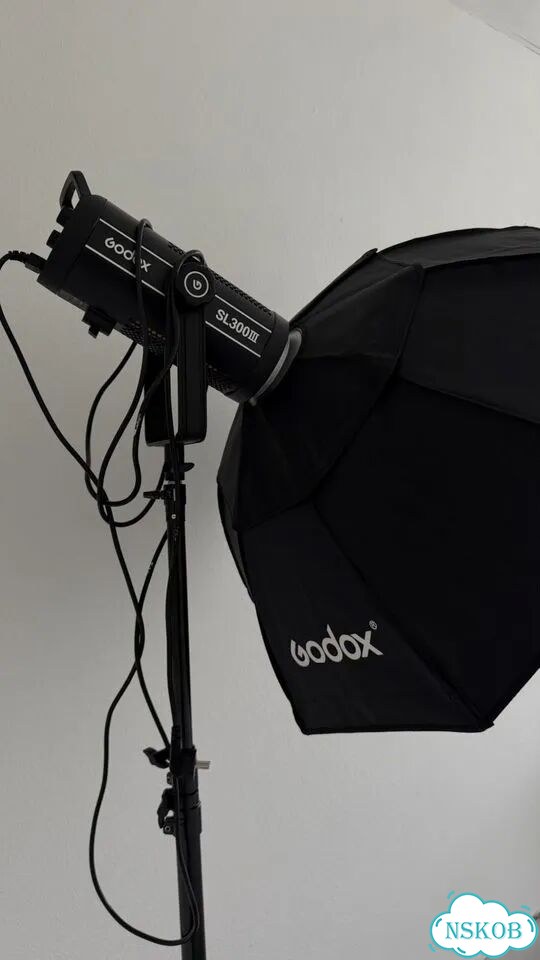 Godox sl300iii + стойка + октабокс с сотами фото 1