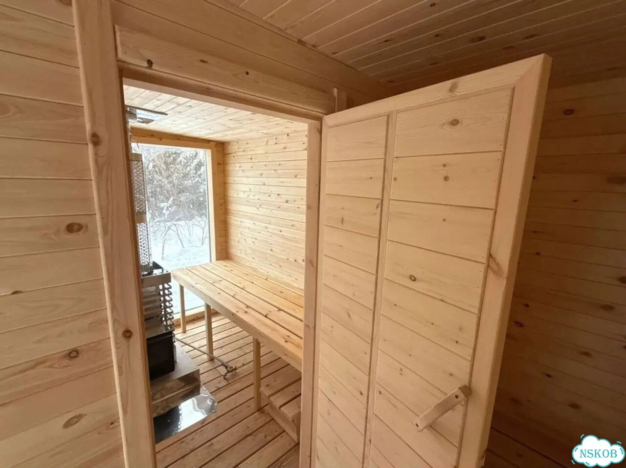 Каркасная баня с комнатой отдыха фото 8