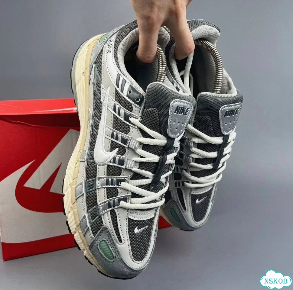 Кроссовки Nike P6000 серые фото 3