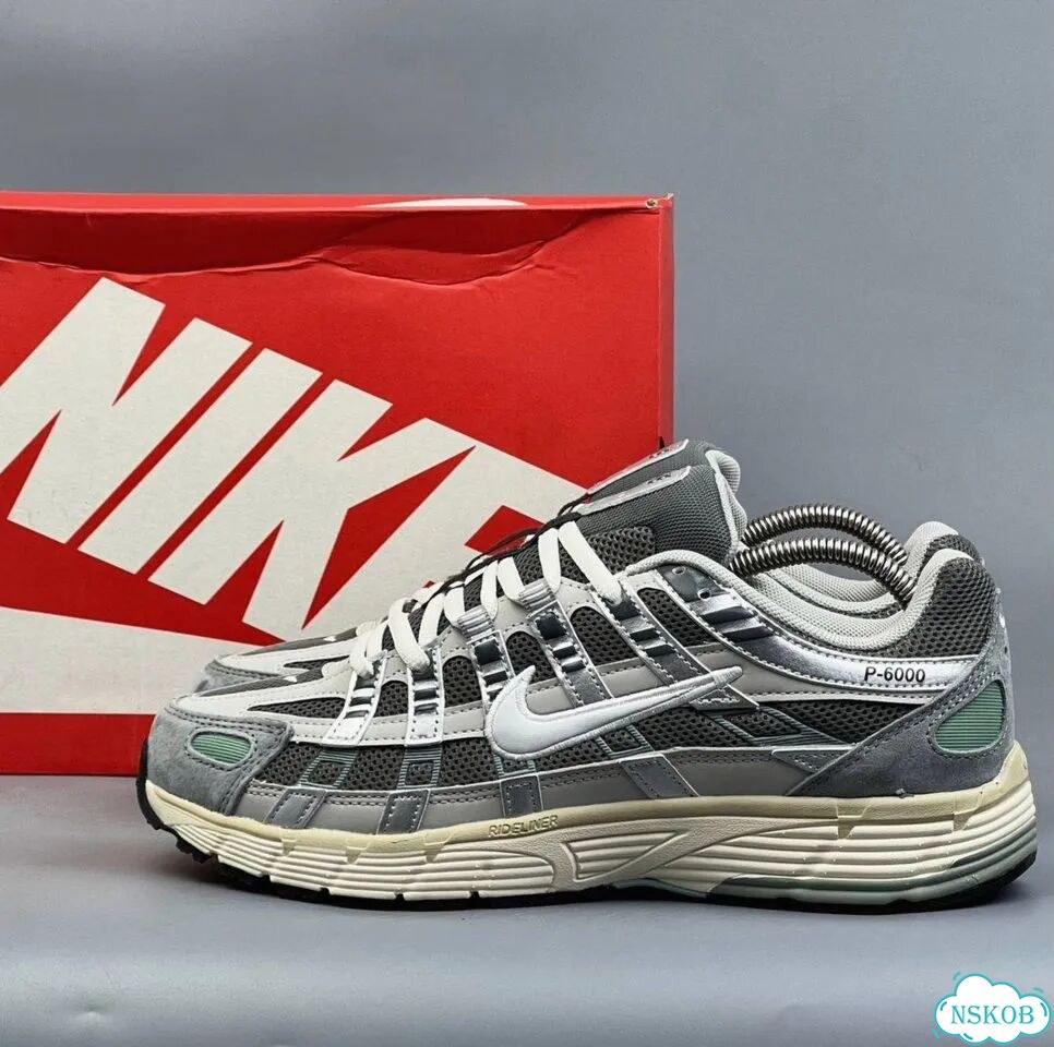 Кроссовки Nike P6000 серые фото 4