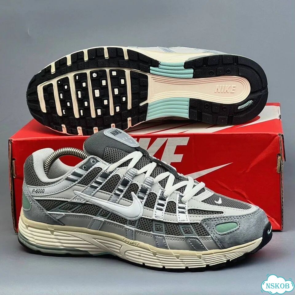 Кроссовки Nike P6000 серые фото 6