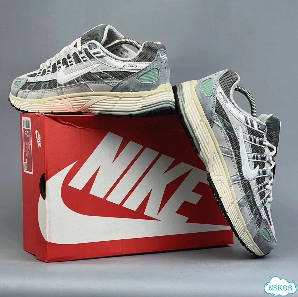 Кроссовки Nike P6000 серые фото 8