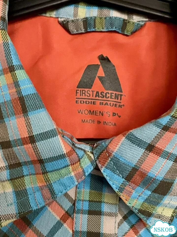 Рубашка женская Eddie Bauer PL в клетку фото 6