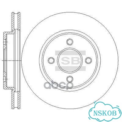 Диск тормозной SD4253 Sangsin brake фото 1