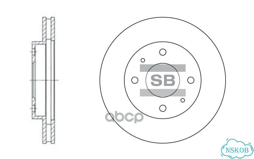 Диск тормозной SD4302 Sangsin brake фото 1